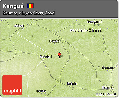 Physical 3D Map of Kangué