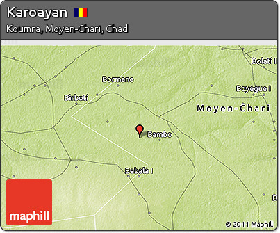 Physical 3D Map of Karoayan