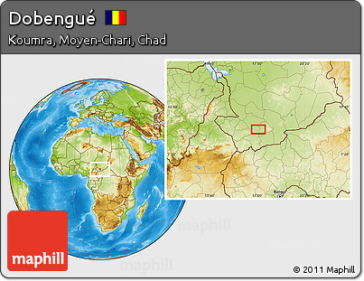 Physical Location Map of Dobengué