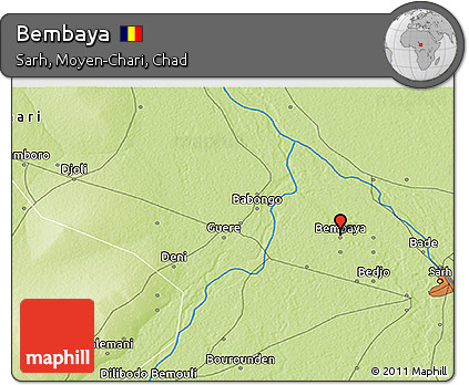 Physical 3D Map of Bembaya