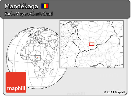 Blank Location Map of Mandékaga