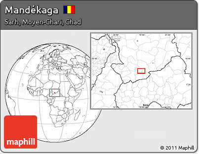 Blank Location Map of Mandékaga