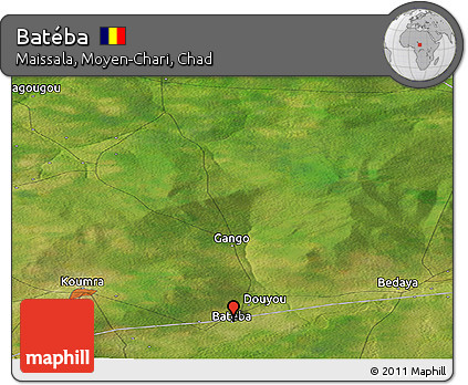 Satellite Panoramic Map of Batéba