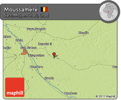 Physical 3D Map of Moussaméré
