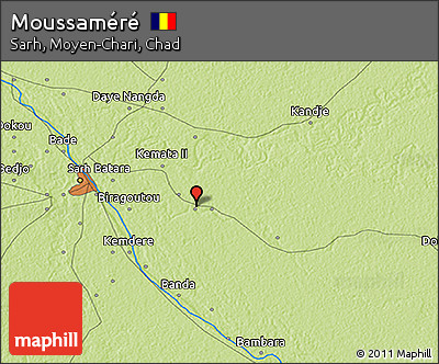 Physical 3D Map of Moussaméré