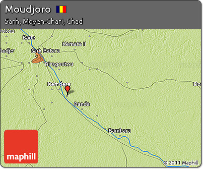 Physical 3D Map of Moudjoro
