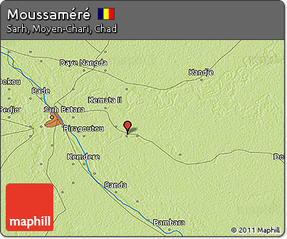 Physical 3D Map of Moussaméré