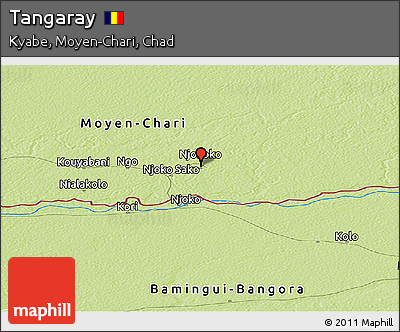 Physical Panoramic Map of Tangaray