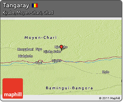 Physical Panoramic Map of Tangaray