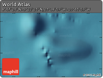 Satellite Map of the Area around 9° 4' 52" N, 21° 10' 29" W