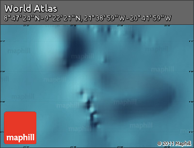 Satellite Map of the Area around 9° 4' 52" N, 21° 10' 29" W