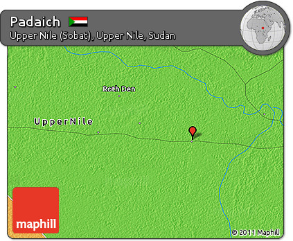 Political 3D Map of Padaich