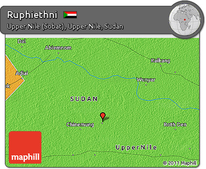 Political 3D Map of Ruphiethni