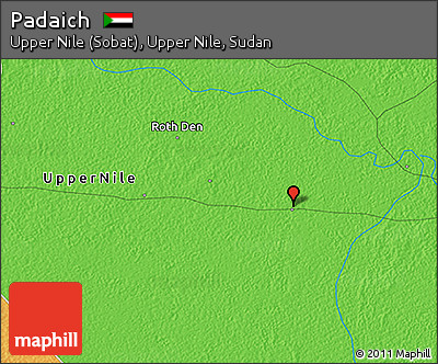 Political 3D Map of Padaich