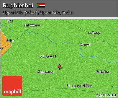 Political 3D Map of Ruphiethni
