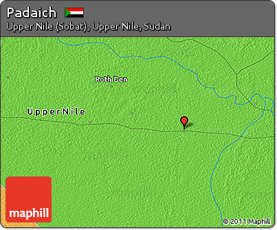 Political 3D Map of Padaich