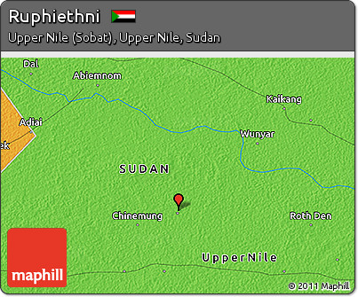 Political 3D Map of Ruphiethni