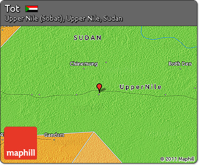 Political 3D Map of Tot