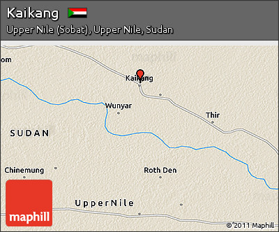 Shaded Relief 3D Map of Kaikang
