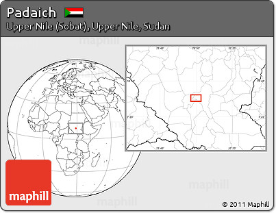 Blank Location Map of Padaich