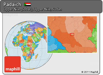 Political Location Map of Padaich