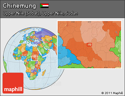 Political Location Map of Chinemung
