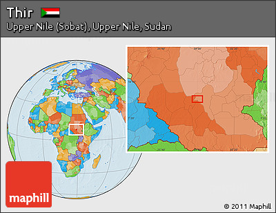 Political Location Map of Thir