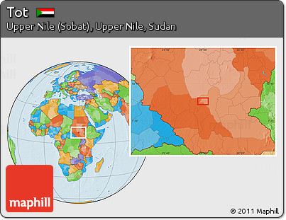 Political Location Map of Tot