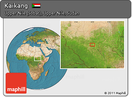 Satellite Location Map of Kaikang