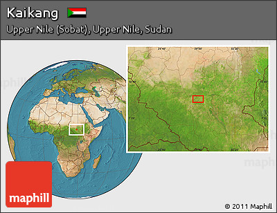 Satellite Location Map of Kaikang