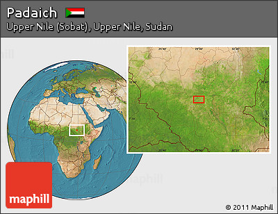 Satellite Location Map of Padaich