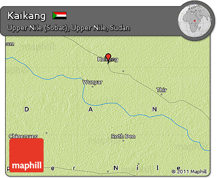 Physical Map of Kaikang