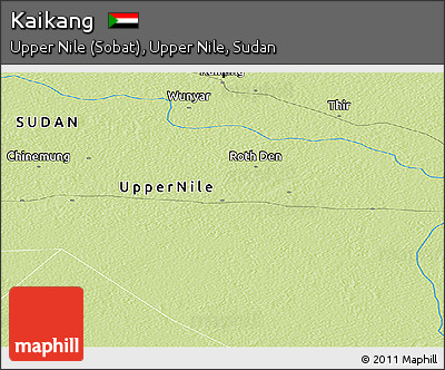 Physical Panoramic Map of Kaikang