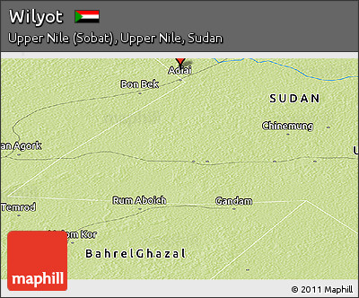 Physical Panoramic Map of Wilyot