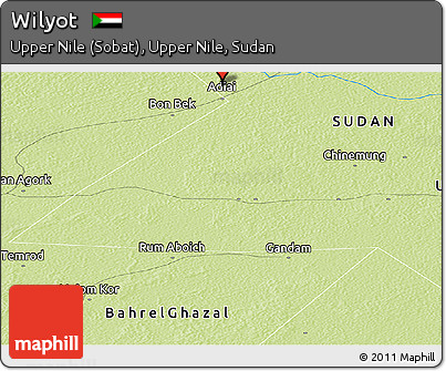 Physical Panoramic Map of Wilyot