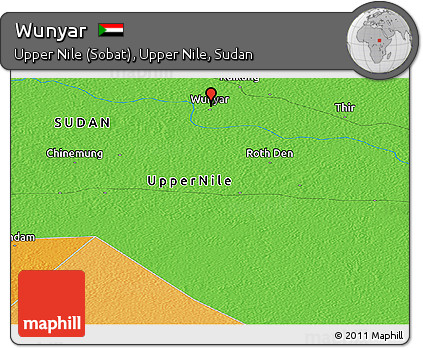 Political Panoramic Map of Wunyar