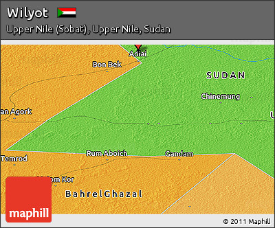 Political Panoramic Map of Wilyot