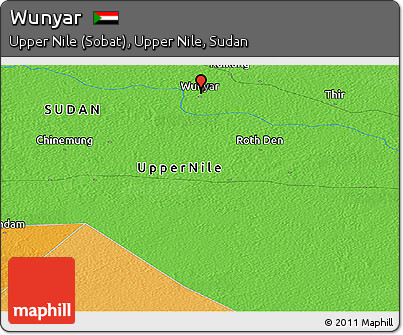 Political Panoramic Map of Wunyar