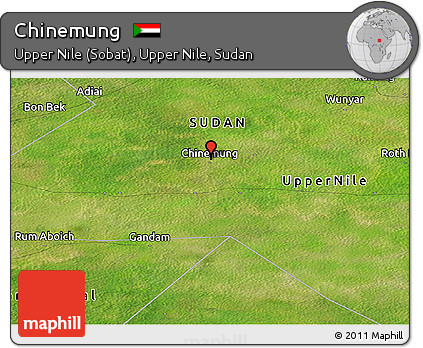 Satellite Panoramic Map of Chinemung
