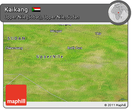 Satellite Panoramic Map of Kaikang