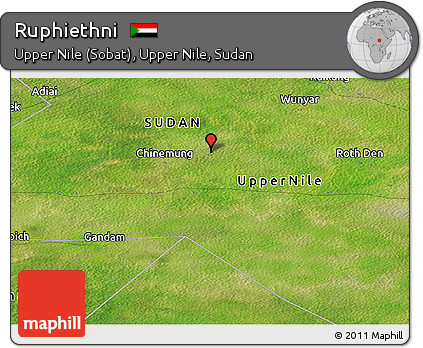 Satellite Panoramic Map of Ruphiethni