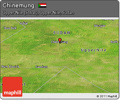 Satellite Panoramic Map of Chinemung