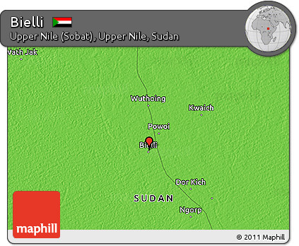Political 3D Map of Bielli