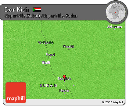 Political 3D Map of Dor Kich
