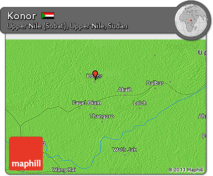 Political 3D Map of Konor
