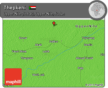 Political 3D Map of Thepkeni