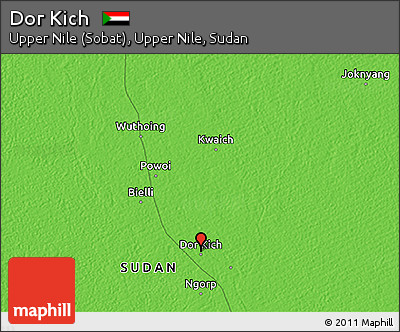 Political 3D Map of Dor Kich