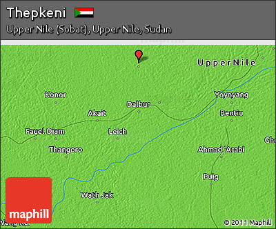 Political 3D Map of Thepkeni