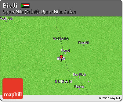Political 3D Map of Bielli