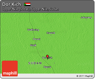 Political 3D Map of Dor Kich